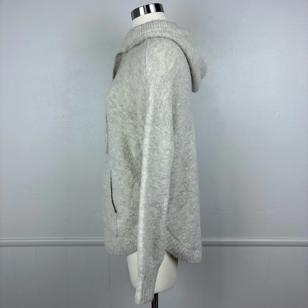 Madewell Wilmington‎ Hoodie Sweater Pullover Size S Oatmeal Beige Pockets Wool